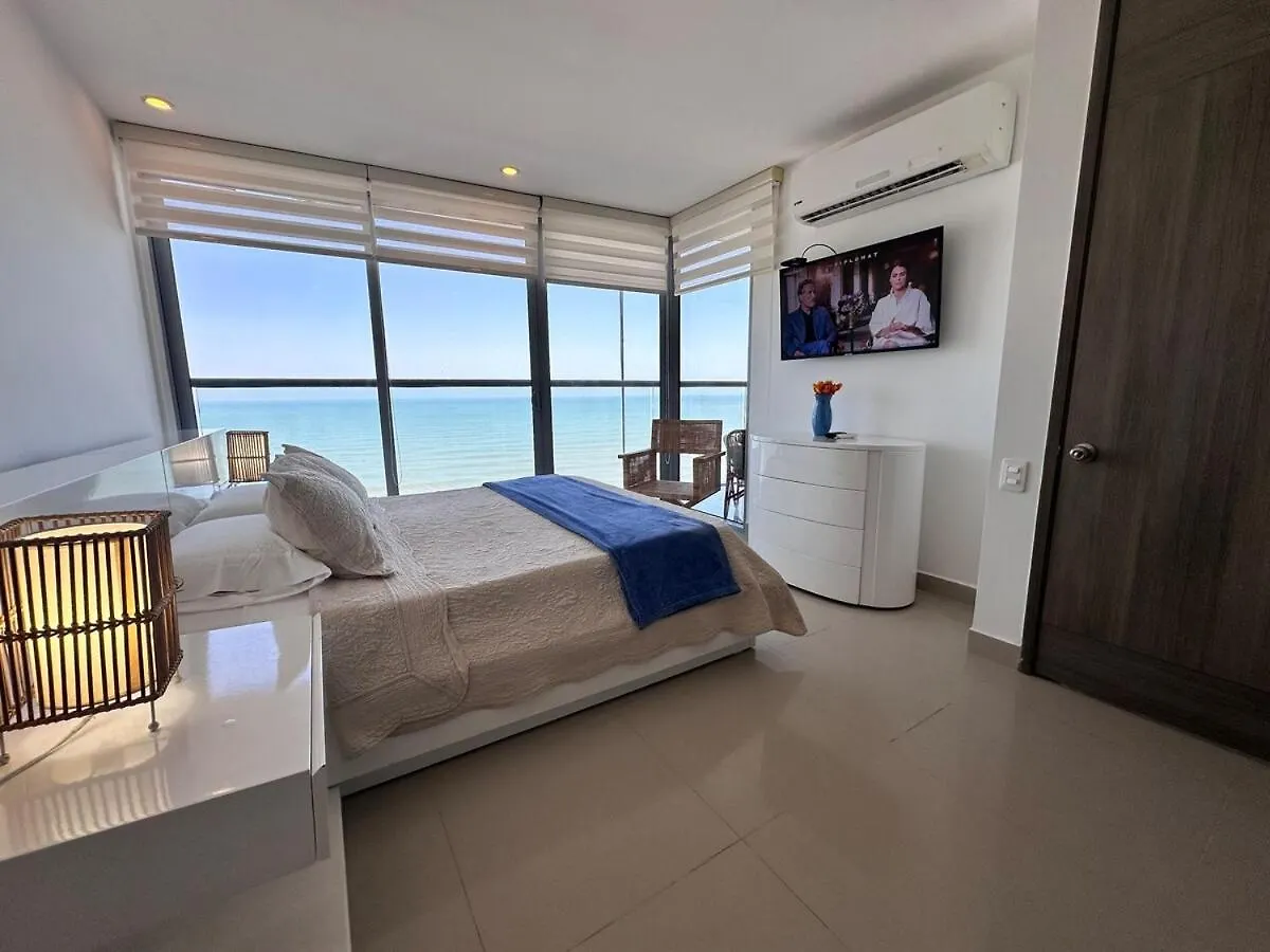 Mc 1303- Beach Front Apt- Morros City Top Location Cartagena Apartment